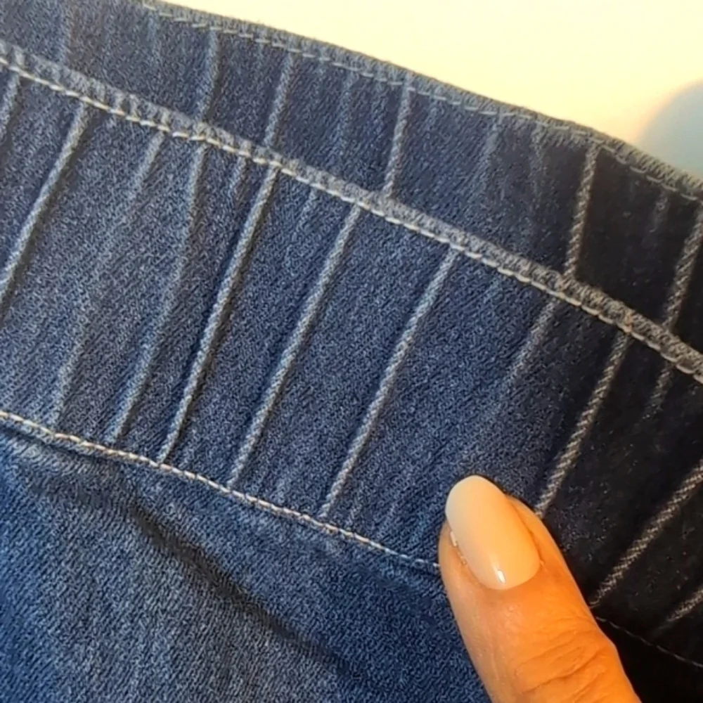 Wide Leg Blue Denim Jeans 3XL Plus Size High Rise Curvy Fit